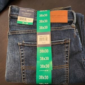 Lucky Brand 410 Athletic Straight Jeans, Size 38 x 30